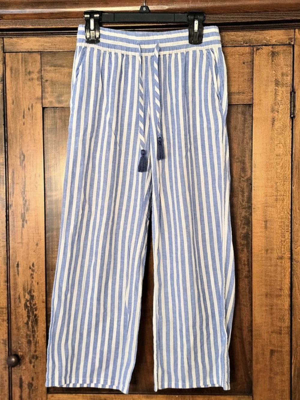 O Vineyard Vines Striped Wide Leg Pants in Blue & White Size XS